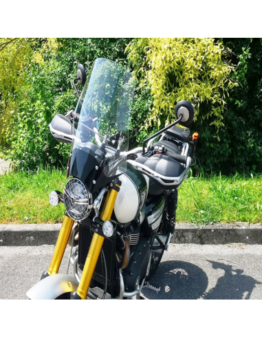 Bulle haute protection TRIUMPH 1200 SCRAMBLER XC/XE (se monte sur support bulle origine) 2018/2021 