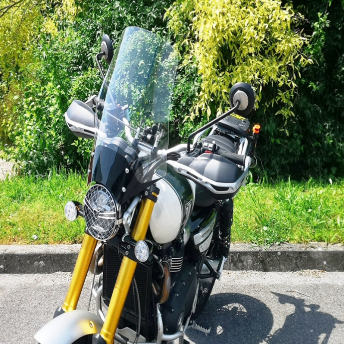 Bulle haute protection TRIUMPH 1200 SCRAMBLER XC/XE (se monte sur support bulle origine) 2018/2021 