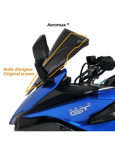 Bulle Aéromax taille origine Ermax pour GSX S 1000 GT 2022/2023 