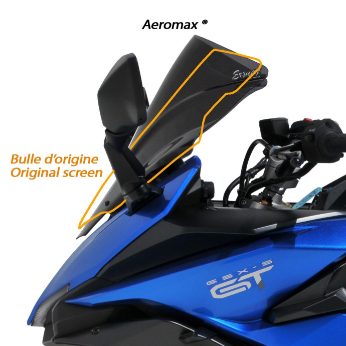 Bulle Aéromax taille origine Ermax pour GSX S 1000 GT 2022/2023 