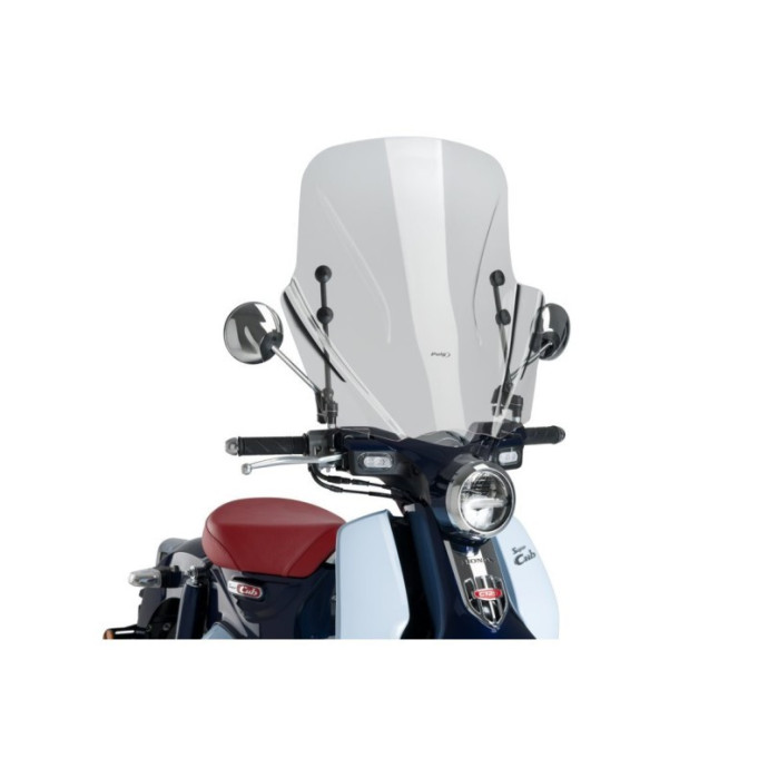 Pare-brise T.X. 3492 Puig pour Honda SUPER CUB C125 2018 et + Couleur Puig:Transparent