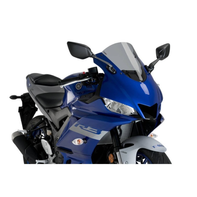 Puig - 3737 - Bulle R-RACER pour Yamaha YZF-R3 2019 Couleur Puig:Fumé Clair
