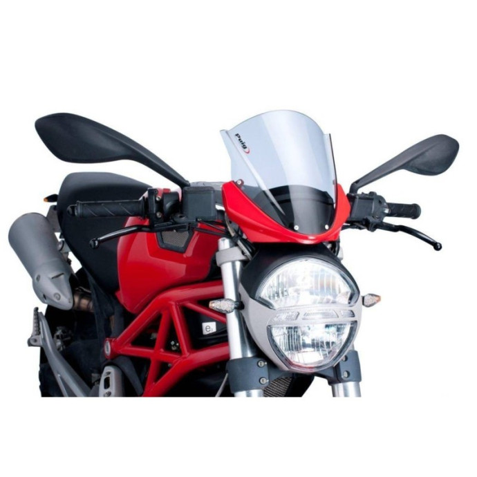 Puig - Bulle Racing 5650 - Ducati Monster 696 / 796 / 1100 / Evo 2008-2014 Couleur Puig:Fumé Clair