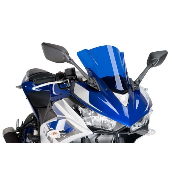 Puig - Bulle Racing 7649 - Yamaha YZF-R3 2015-2018 Couleur Puig:Bleu
