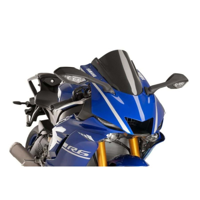 Puig - Bulle Racing 9723 - Yamaha YZF-R6 2017-2019 Couleur Puig:Apparence Carbone