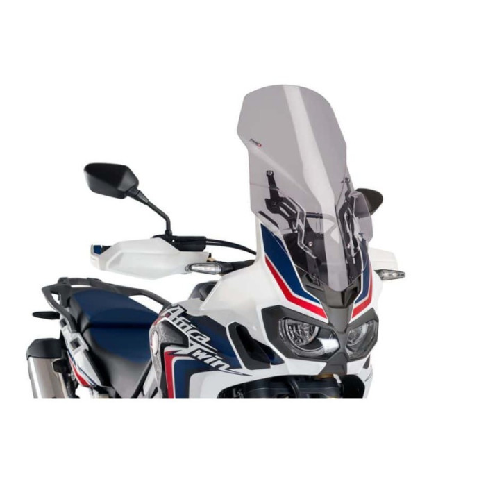 Puig - Bulle Touring Racing réglable 9156 - Honda CRF1000L AFRICA TWIN 2016-2019, CRF1000L AFRICA TWIN ... Couleur Puig:Fumé Cla