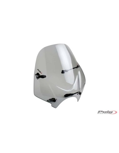 Puig - Pare-brise haut Ranger 0328, Multi-Réglable, pour moto avec phare rond. 