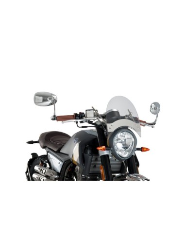 Puig - Pare-brise Roadster  5932 universel - FIXATIONS AU GUIDON DE 22/26 mm. 