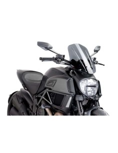 Puig - Saut de vent Naked New Generation Touring 7570 - Ducati DIAVEL 2014-2018 Couleur Puig:Fumé Foncé
