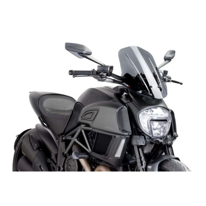 Puig - Saut de vent Naked New Generation Touring 7570 - Ducati DIAVEL 2014-2018 Couleur Puig:Fumé Foncé