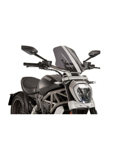 Puig - Saut de vent Naked New Generation Touring 8922 - Ducati X DIAVEL 2016-2018, S DIAVEL  2016-2018 Couleur Puig:Fumé Clair
