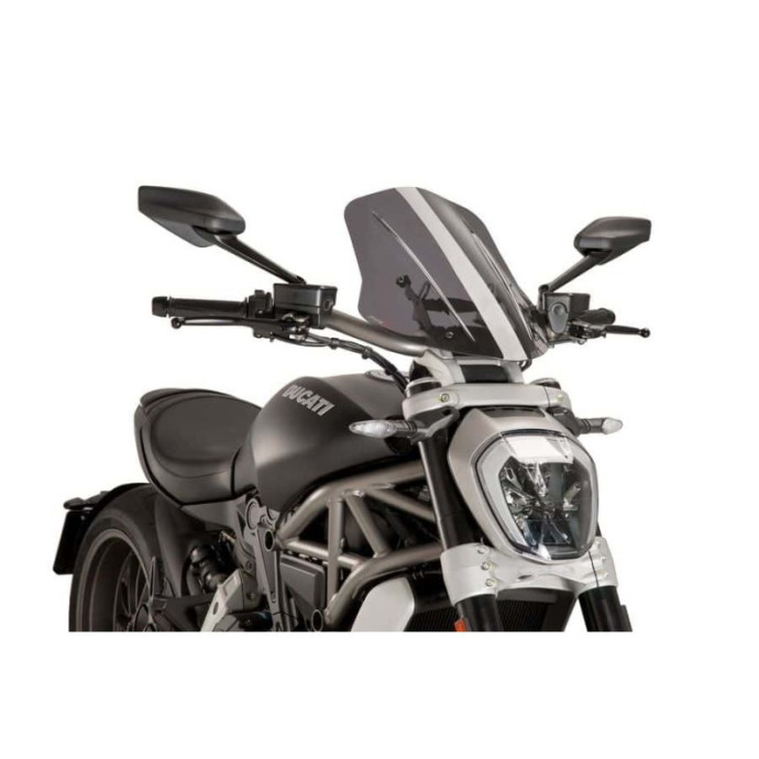 Puig - Saut de vent Naked New Generation Touring 8922 - Ducati X DIAVEL 2016-2018, S DIAVEL  2016-2018 Couleur Puig:Fumé Clair