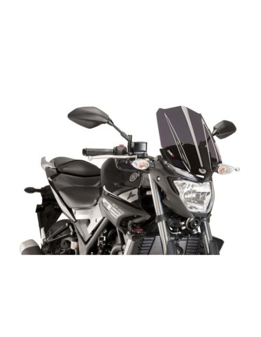 Puig - Saut de vent Naked New Generation Touring 8932 - Yamaha MT-03 2016-2019 Couleur Puig:Fumé Foncé