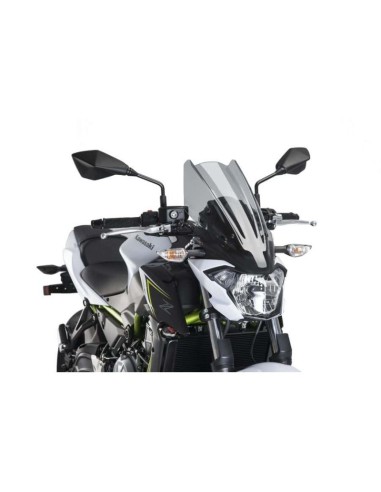 Puig - Saut de vent Naked New Generation Touring 9369 - Kawasaki Z650 2017-2019 Couleur Puig:Fumé Clair
