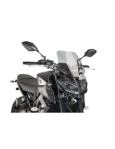 Puig - Saut de vent Naked New Generation Touring 9377 - Yamaha MT-09 2017-2019, MT-09 SP 2018-2019, FZ-09... Couleur Puig:Fumé C