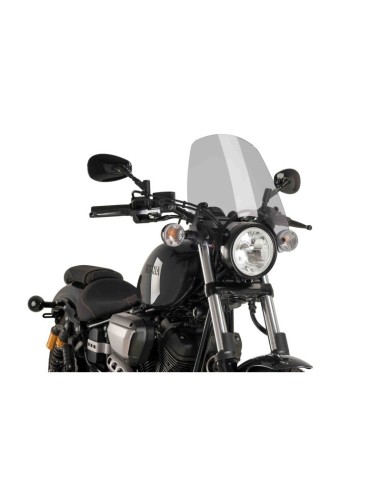 Puig - Saut de vent Naked New Generation Touring 9438 - Yamaha XV950 2013 et + Couleur Puig:Fumé Clair