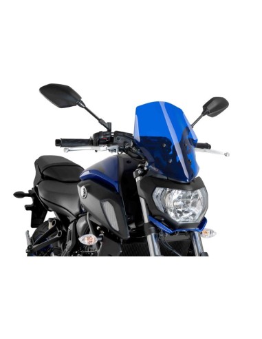 Puig - Saut de vent Naked New Generation Touring 9667 - Yamaha MT-07 2018-2019 Couleur Puig:Bleu