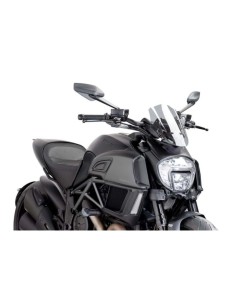 Puig - Saut-vent Naked New Generation Sport 7592 - Ducati DIAVEL 2014-2018 Couleur Puig:Fumé Clair