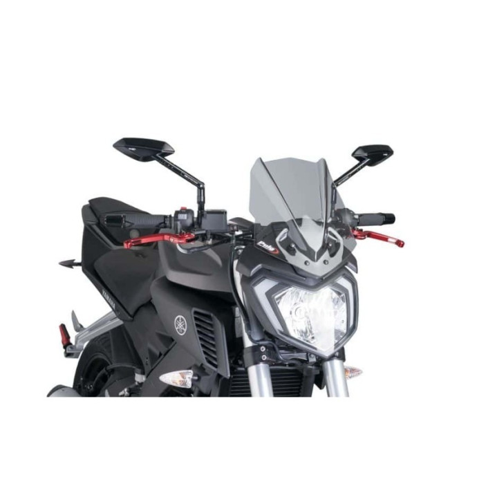 Puig - Saut-vent Naked New Generation Sport 7654 - Yamaha MT-125 2014-2019 Couleur Puig:Fumé Clair