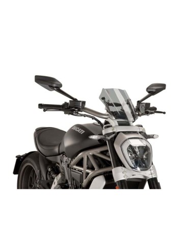 Puig - Saut-vent Naked New Generation Sport 8921 - Ducati X DIAVEL 2016-2018 Couleur Puig:Fumé Clair