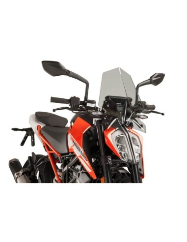 Puig - Saut-vent Naked New Generation Sport 9514 - KTM 390 DUKE 2017-2019, 125 DUKE 2017-2019 Couleur Puig:Fumé Clair