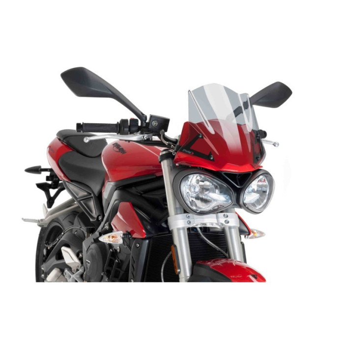 Puig - Saut-vent Naked New Generation Sport 9999 - Triumph STREET TRIPLE S 2017-2019 Couleur Puig:Fumé Clair
