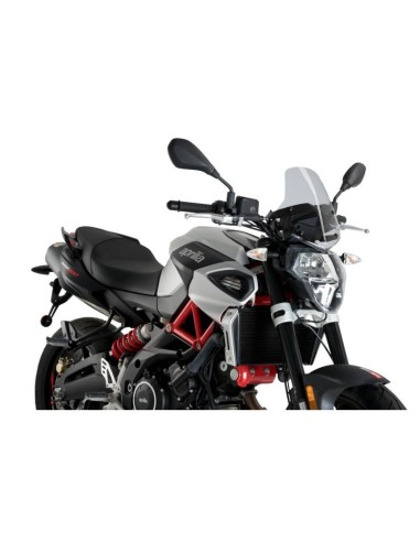 Saut-vent Naked New Generation Sport 3767 Puig pour Aprilia SHIVER 750 2007-2009 et SHIVER 900 2017 et + Couleur Puig:Fumé Clair