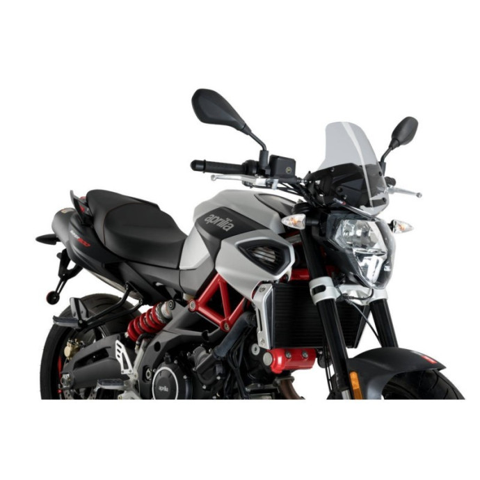 Saut-vent Naked New Generation Sport 3767 Puig pour Aprilia SHIVER 750 2007-2009 et SHIVER 900 2017 et + Couleur Puig:Fumé Clair