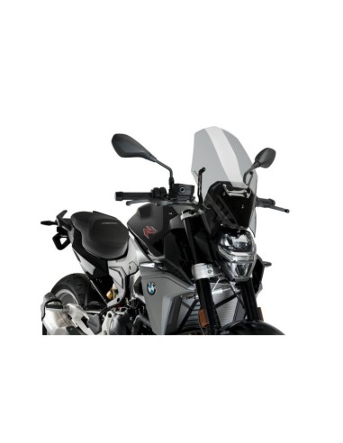 Saute vent Naked New Generation Touring 20361 Puig pour motos sans support origine sur BMW F900R 2020 et + Couleur Puig:Fumé Cla