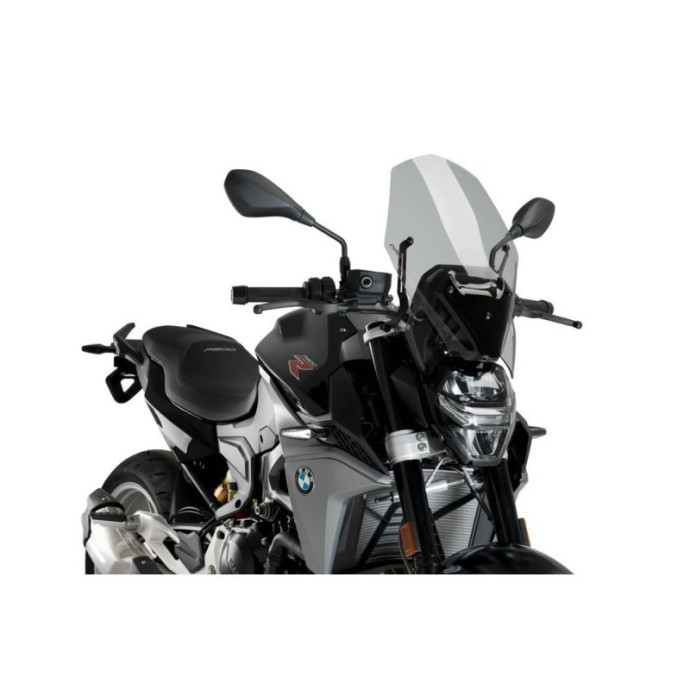 Saute vent Naked New Generation Touring 20361 Puig pour motos sans support origine sur BMW F900R 2020 et + Couleur Puig:Fumé Cla