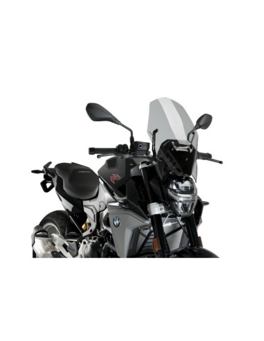 Saute vent Naked New Generation Touring 20362 Puig pour motos avec support origine sur BMW F900R 2020 et + Couleur Puig:Fumé Cla