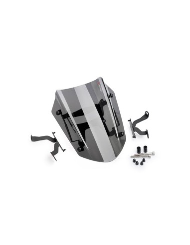 Saute vent New Generation Réglable 3773 Puig pour Ducati DIAVEL 1260 / S 2019 et + Couleur Puig:Fumé Clair