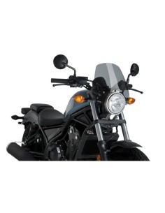 Saute-vent Naked New Generation Sport 3829 Puig pour Honda CMX 500 Rebel et CMX 300 REBEL 2017-2019 Couleur Puig:Fumé Clair