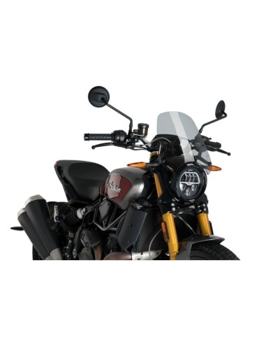 Saute-vent Naked New Generation Sport 3834 Puig pour Indian FTR 1200 / S 2019 et + Couleur Puig:Fumé Clair