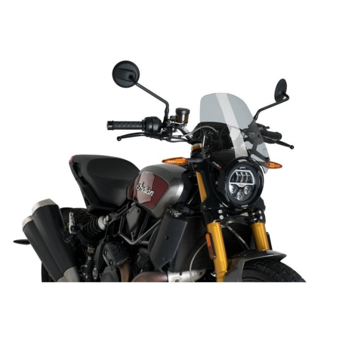 Saute-vent Naked New Generation Sport 3834 Puig pour Indian FTR 1200 / S 2019 et + Couleur Puig:Fumé Clair