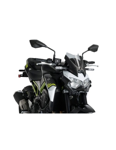 Saute-vent Naked New Generation Sport 3840 Puig pour Kawasaki Z900 2020 et + Couleur Puig:Fumé Clair