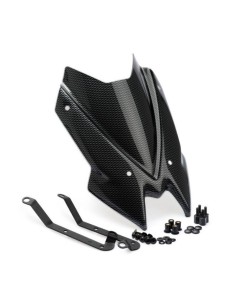 Saute-vent Naked New Generation Sport 3864 Puig pour Kawasaki Z650 2020 et + Couleur Puig:Apparence Carbone