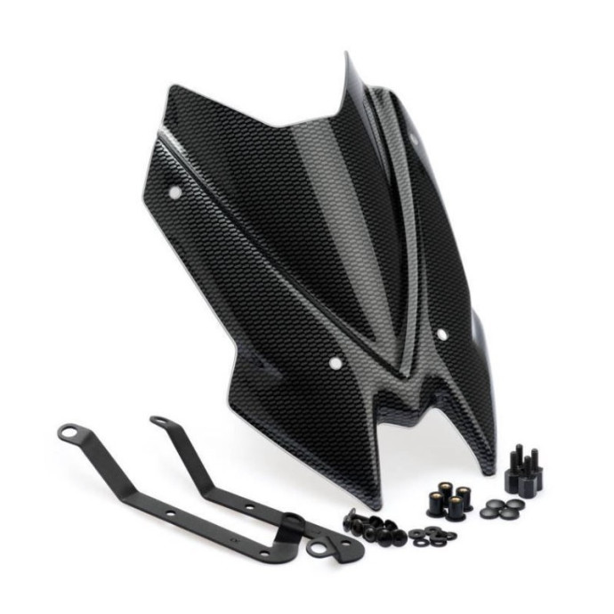 Saute-vent Naked New Generation Sport 3864 Puig pour Kawasaki Z650 2020 et + Couleur Puig:Apparence Carbone