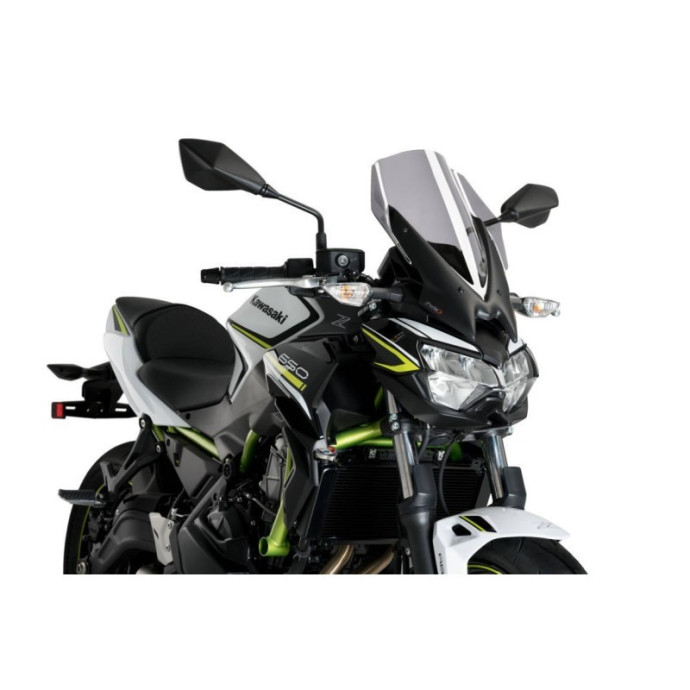Saute-vent Naked New Generation Touring 3865 Puig pour Kawasaki Z650 2020 et + Couleur Puig:Fumé Clair