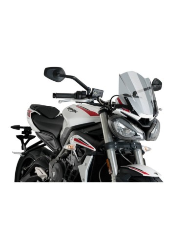 Saute-Vent New Generation Sport 20432 Puig pour Triumph Street Triple S 2020 et + Couleur Puig:Fumé Clair