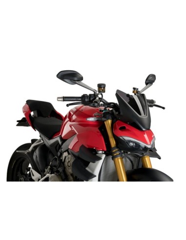 Saute-Vent New Generation Sport 20467 Puig pour Ducati STREETFIGHTER V4 / V4S 2020 et + Couleur Puig:Fumé Foncé