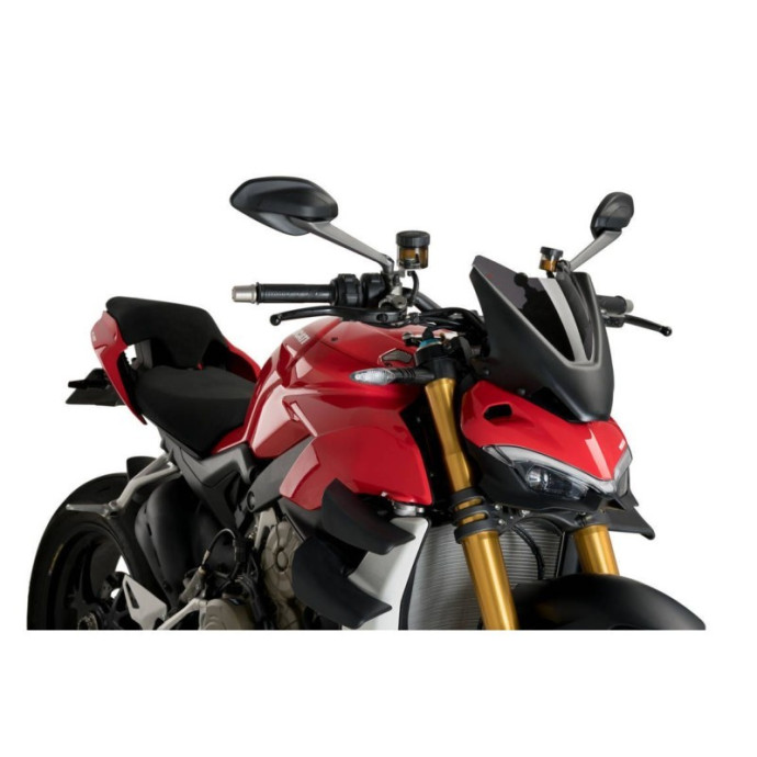 Saute-Vent New Generation Sport 20467 Puig pour Ducati STREETFIGHTER V4 / V4S 2020 et + Couleur Puig:Fumé Foncé