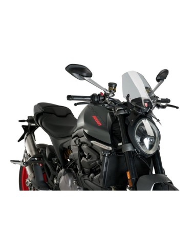 Saute-Vent New Generation Sport 20712 Puig pour Ducati MONSTER 937 2021 et + Couleur Puig:Fumé Clair