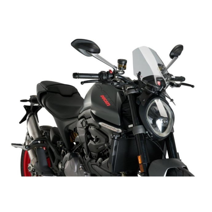 Saute-Vent New Generation Sport 20712 Puig pour Ducati MONSTER 937 2021 et + Couleur Puig:Fumé Clair