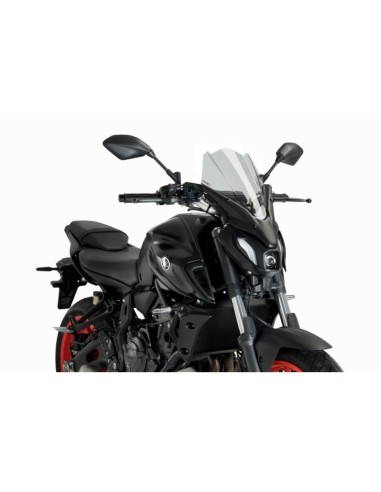 Saute-Vent New Generation Touring 20619 Puig pour Yamaha MT07 2021 et + Couleur Puig:Fumé Clair